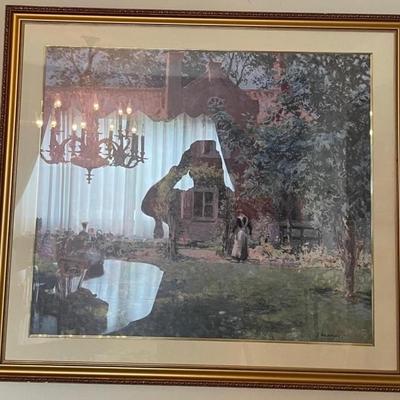 Framed Monet Print on Paper