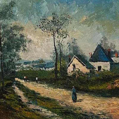 Signed Oil Painting on Canvas Interesting Subject Matter