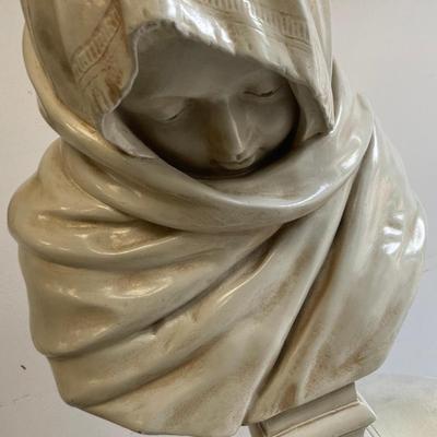 Vintage Holland Mold Signed Ceramic Bust of a Woman Austin Productions Inc.