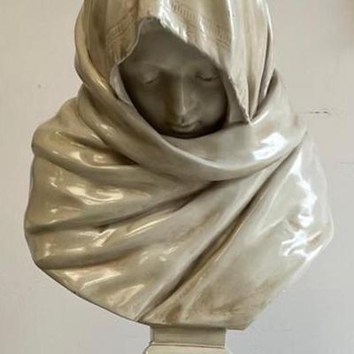 Vintage Holland Mold Signed Ceramic Bust of a Woman Austin Productions Inc.