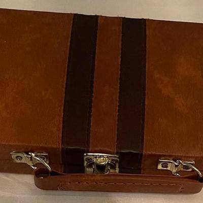 Set of 27 Dominoes in Faux Leather Carry Case w/ Handle