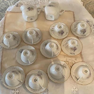 Vista Aleged Portugal Tea Cups/Saucers, Creamer/Sugar Pot Set