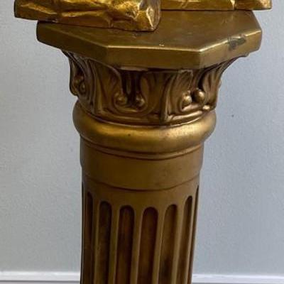 Two Gilt Cherubs on Gilt Stand