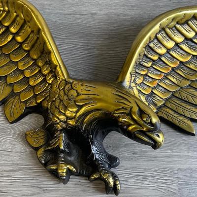 Gold Brass Eagle Wall Mount, Japanese Made