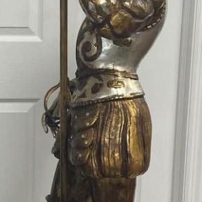 Vintage Tall Conquistador Figurine Lamp