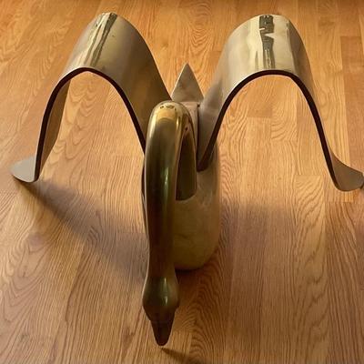 Heavy Brass Swan Art Deco Base