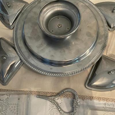 Silverplate Dish with Four Sections