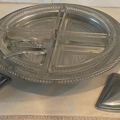 Silverplate Dish with Four Sections