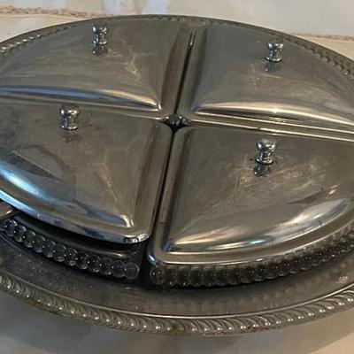 Silverplate Dish with Four Sections