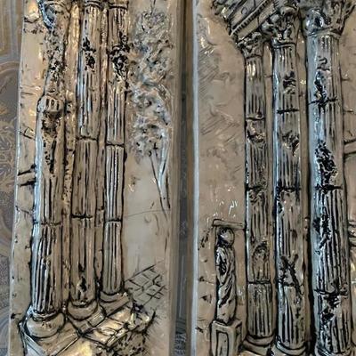 Art Deco Porcelain Wall Plaques
