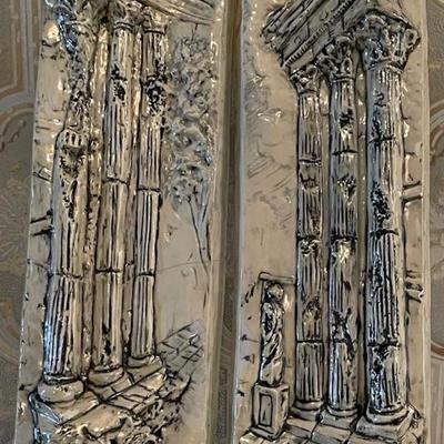Art Deco Porcelain Wall Plaques