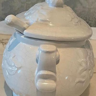 Capodimonte Porcelain Tureen with Lid and Ladle