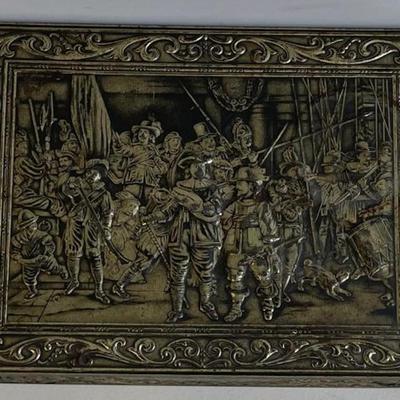 Rembrandt Brass Container w/ Lid