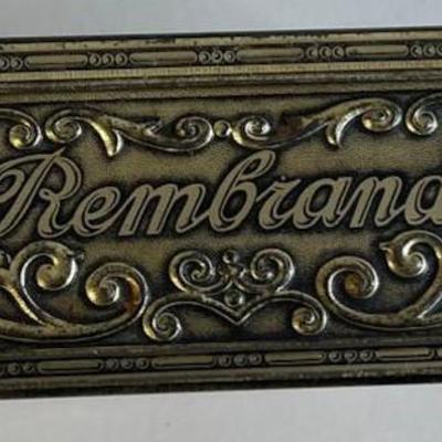 Rembrandt Brass Container w/ Lid