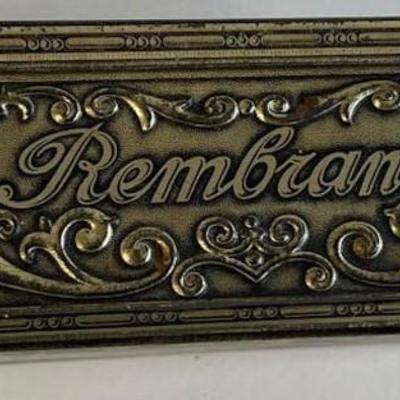 Rembrandt Brass Container w/ Lid