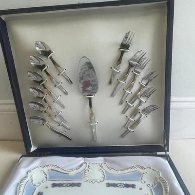 Limoge Plate/Spoon/Knife Collection in a Box