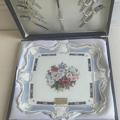 Limoge Plate/Spoon/Knife Collection in a Box