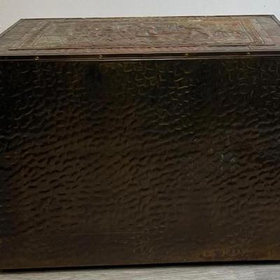 Vintage Brass Coal/Log Fireplace Fireside Box
