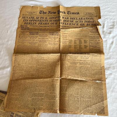 World War I & II Newspapers, Ration Books, Telegraphs & More (LR-RG)