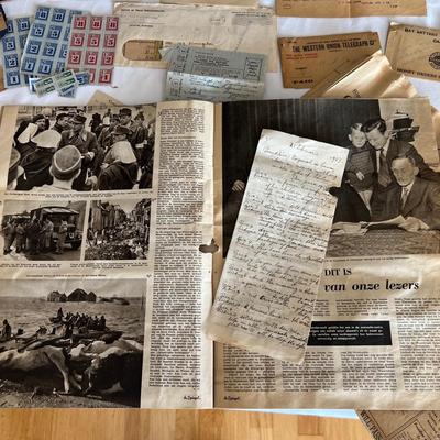 World War I & II Newspapers, Ration Books, Telegraphs & More (LR-RG)