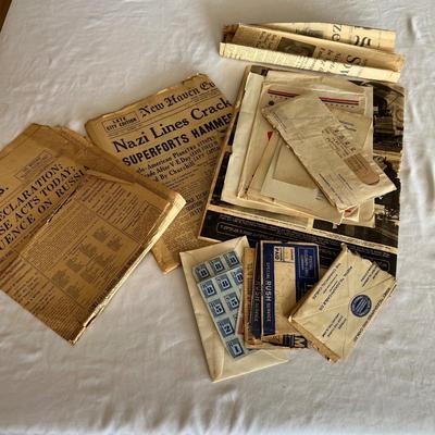 World War I & II Newspapers, Ration Books, Telegraphs & More (LR-RG)