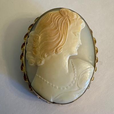 Vintage cameo brooch