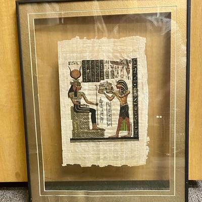 Framed Egyptian Linen Art