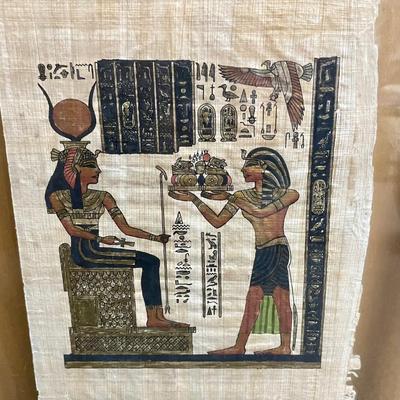 Framed Egyptian Linen Art