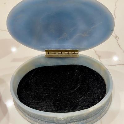 Blue Incolay Stone collectible box
