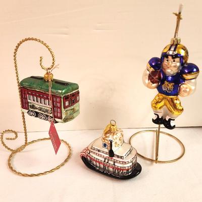 Lot #270 Lot of 3 Louisiana Themed Ornaments