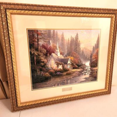Lot #272 Thomas Kinkade Art Print "The Forest Chapel" - Library Edition