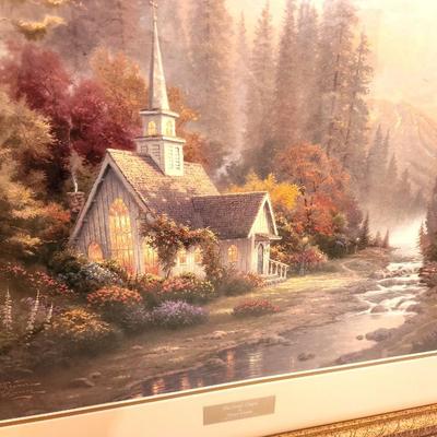 Lot #272 Thomas Kinkade Art Print "The Forest Chapel" - Library Edition
