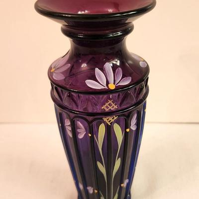 Lot #277 Lovely Fenton Art Glass Royal Purple Vase - 2000