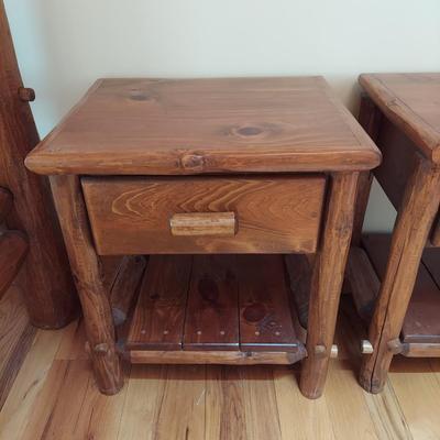 Two Custom Built Nightstands by Lang Hornthal (P-BBL)