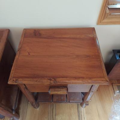 Two Custom Built Nightstands by Lang Hornthal (P-BBL)