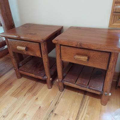 Two Custom Built Nightstands by Lang Hornthal (P-BBL)