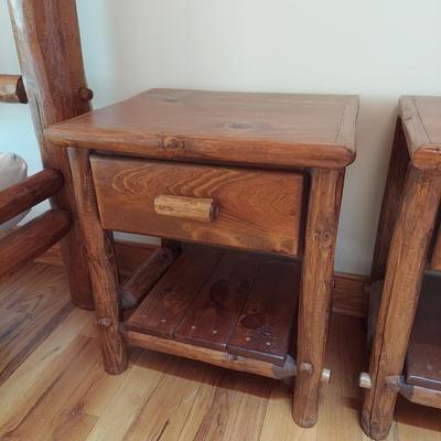 Two Custom Built Nightstands by Lang Hornthal (P-BBL)