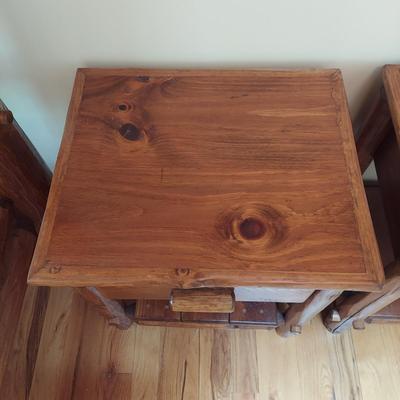 Two Custom Built Nightstands by Lang Hornthal (P-BBL)