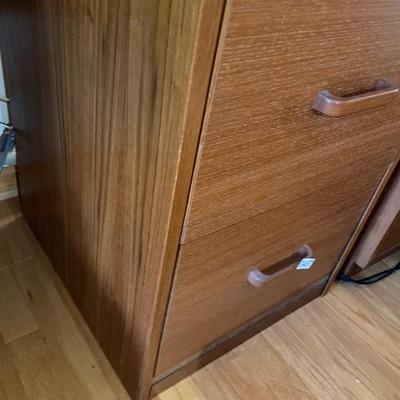 Teak Two Drawer File Cabinet