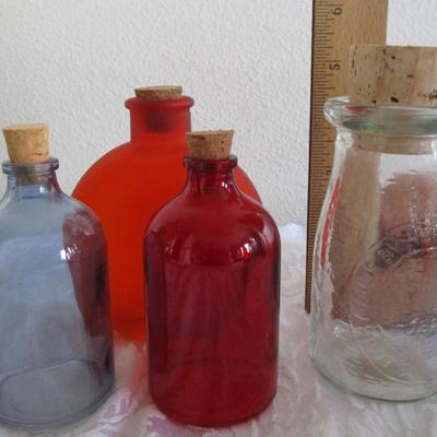 Vintage decorative glass bottles &vases