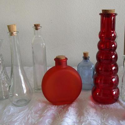 Vintage decorative glass bottles &vases