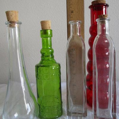 Vintage decorative glass bottles &vases