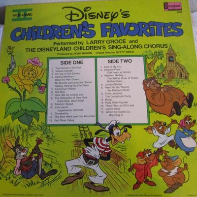 4 Disney Vinyl Record Albums