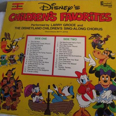 4 Disney Vinyl Record Albums
