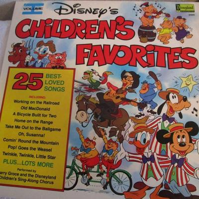 4 Disney Vinyl Record Albums