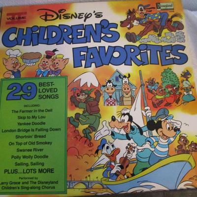 4 Disney Vinyl Record Albums