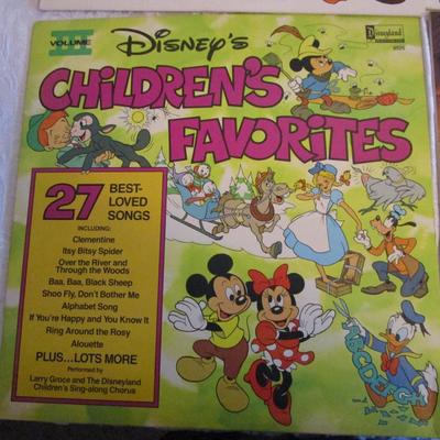 4 Disney Vinyl Record Albums