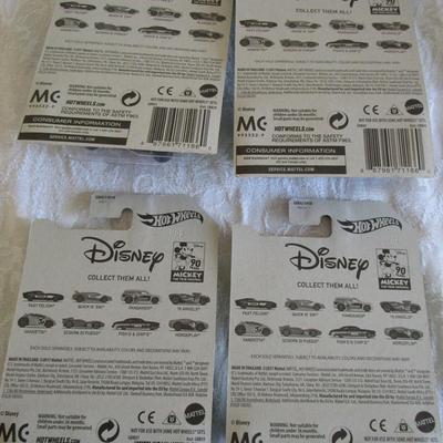 4 Disney Hot Wheels cars
