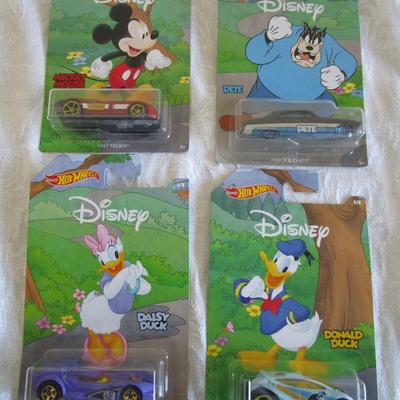4 Disney Hot Wheels cars