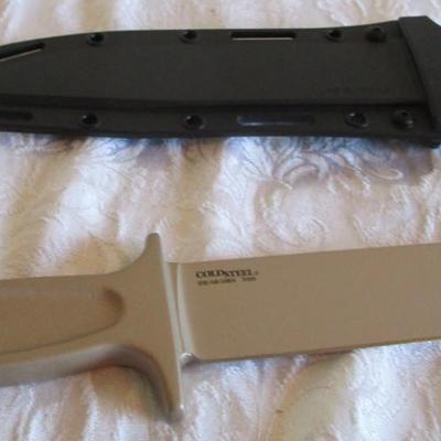 Cold Steel high carbon, drop forged survivalist knife with hard shell sheath